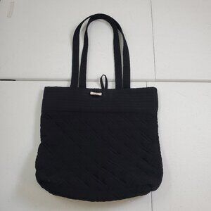 Vera Bradley Quilted Tote Bag Shoulder Bag Black
